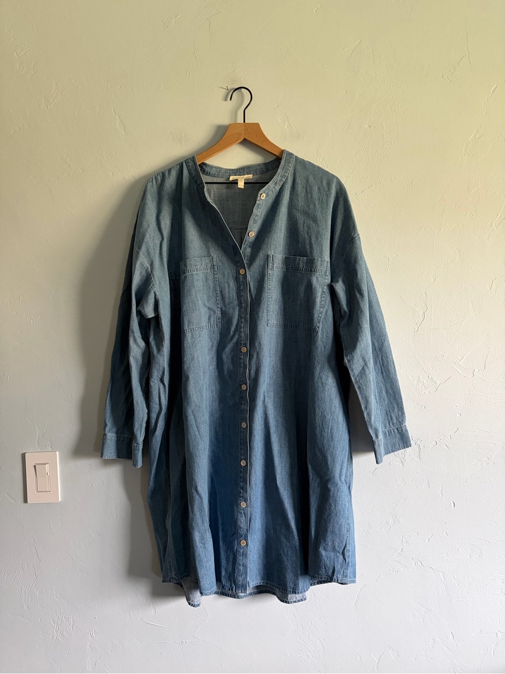 Eileen Fisher Chambray Long Sleeve Dress